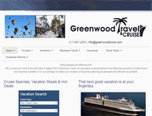 Tablet Screenshot of greenwoodtravel.com